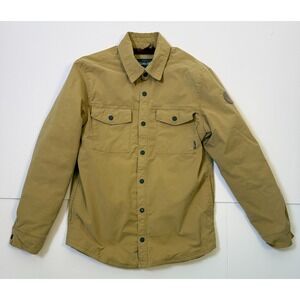 Eddie Bauer Mens S Voyager Fleece Blanket Aztec Lined Jacket Tan Cowboy Western